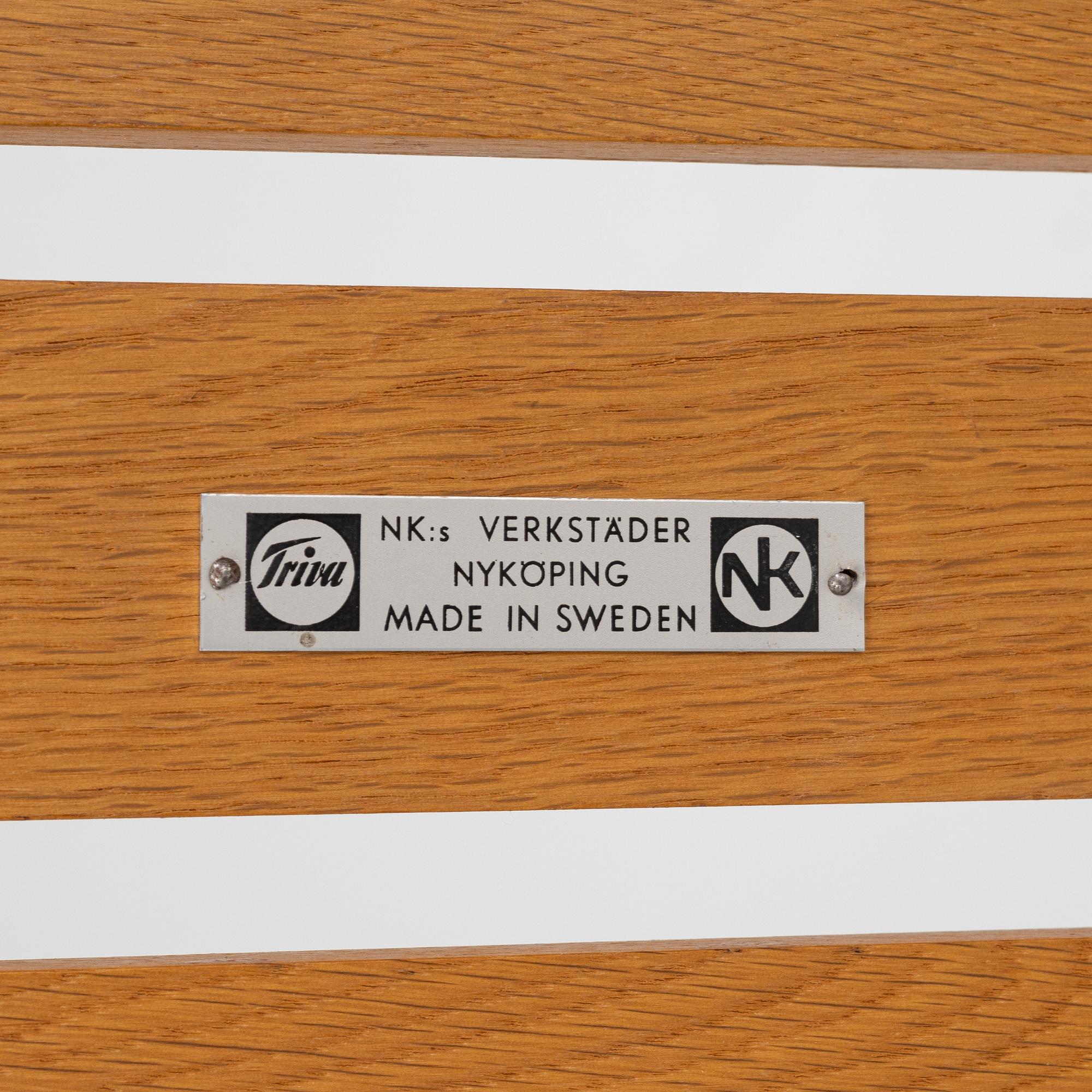 Yngvar Sandström, a 'Tokyo' oak bench from Nordiska Kompaniet's Triva-series, designed 1962.