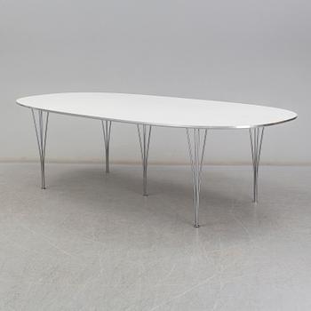 BRUNO MATHSSON OCH PIET HEIN, matbord, "Superellips", Fritz Hansen, Danmark.