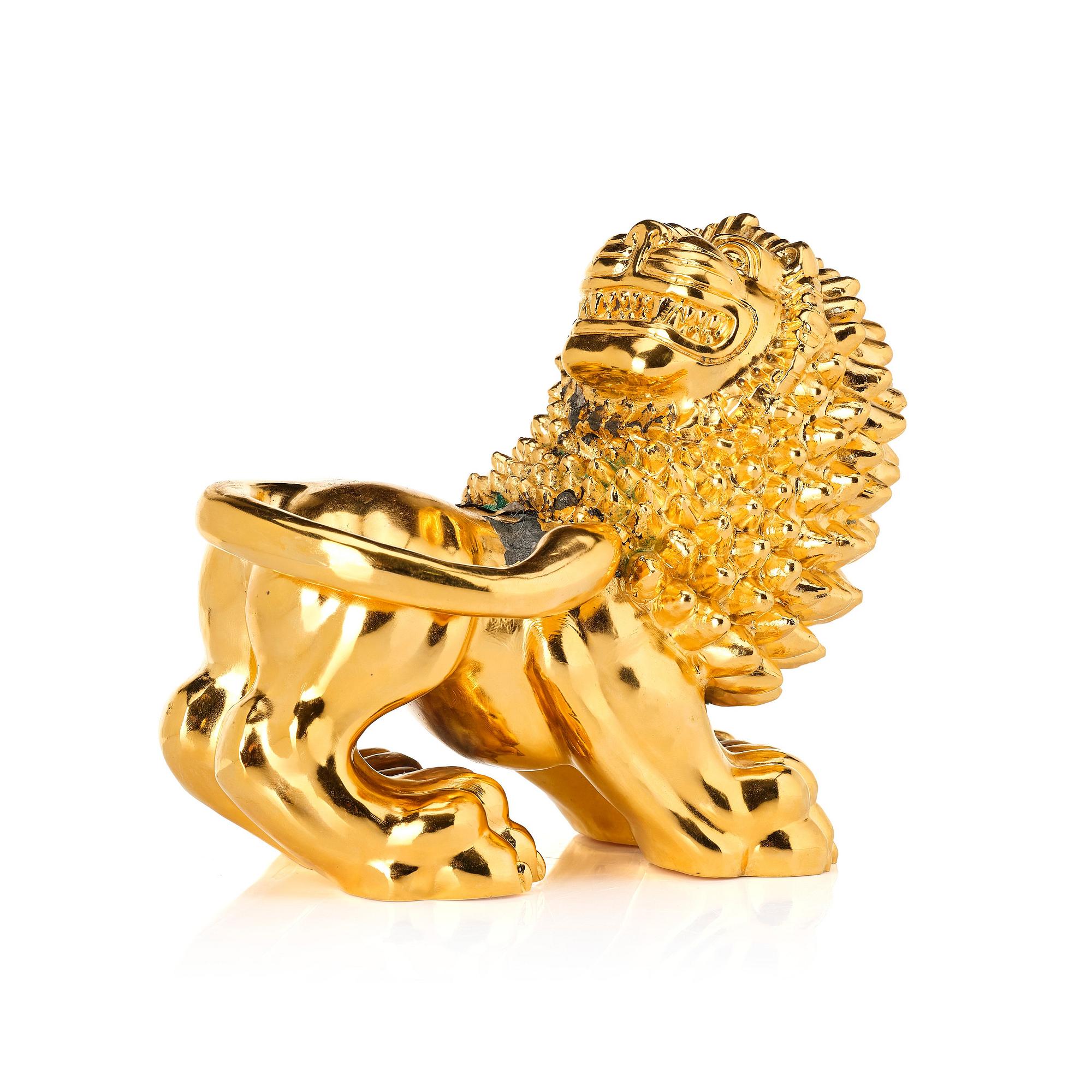 Anna Petrus, a gilt pewter sculpture of a lion, Svenskt Tenn, Stockholm, 1988.