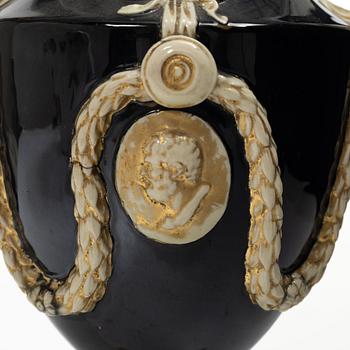 A faience vase, probably Marieberg, late 18th Century.