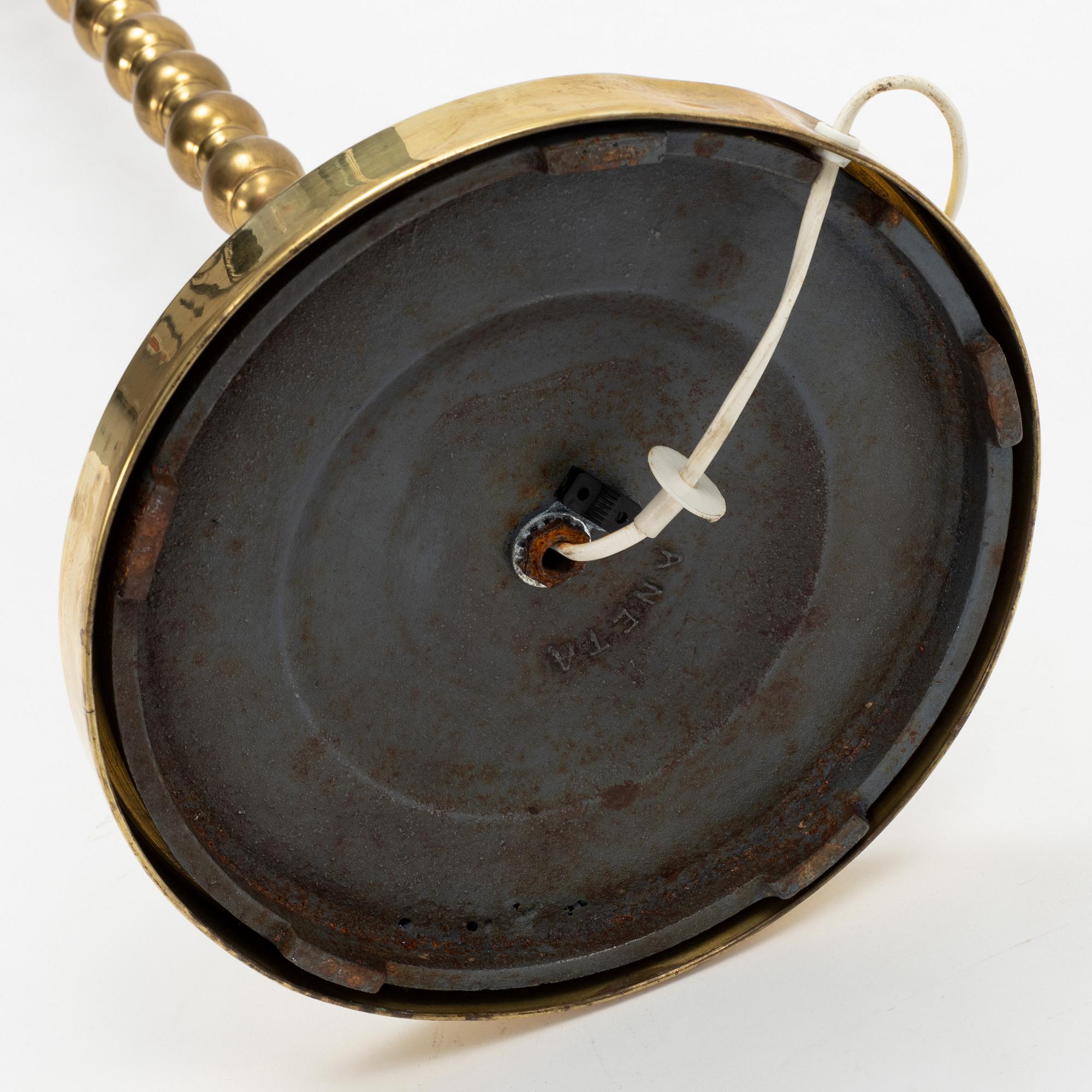 A brass floor light, Aneta, later part of the 20th Century.
