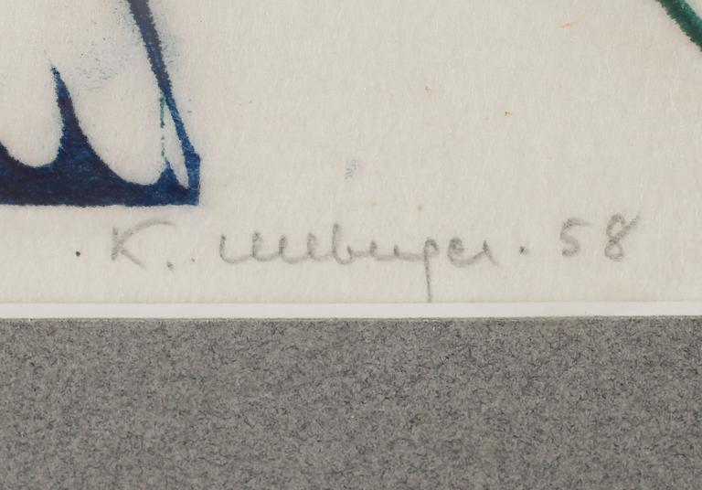 KURT ULLBERGER, träsnitt, signerad och numrerad 16/25.