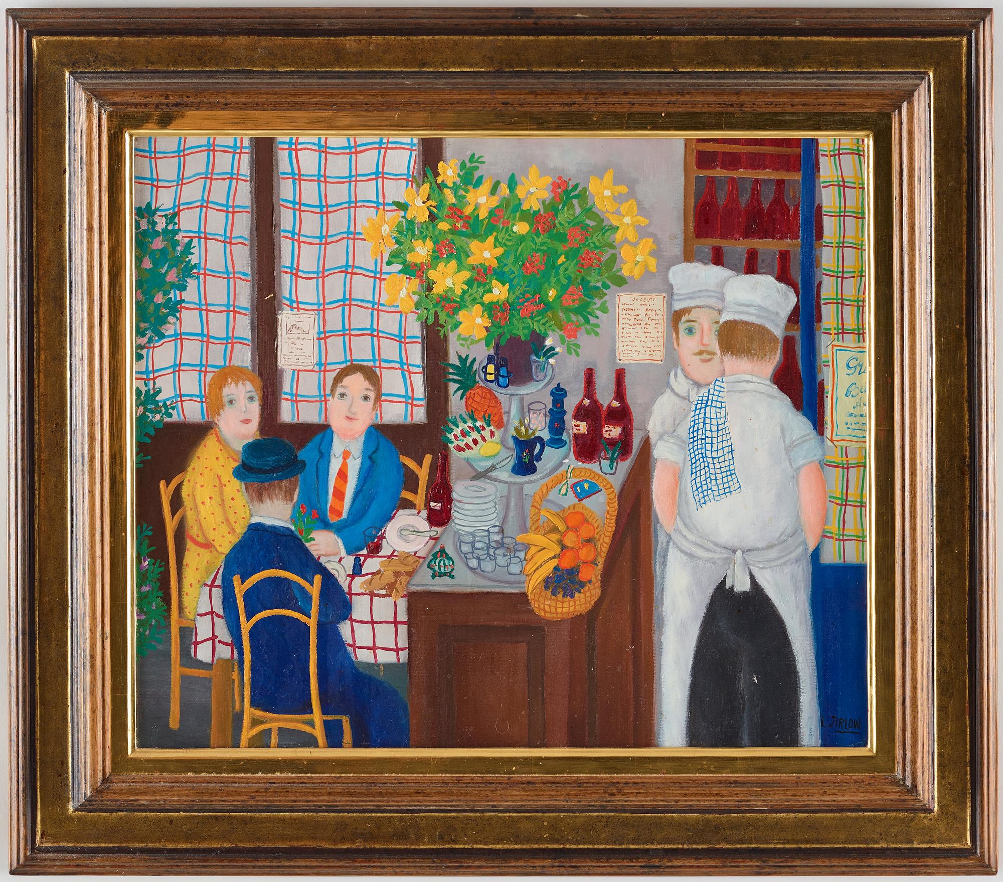 Lennart Jirlow, At the bistro.