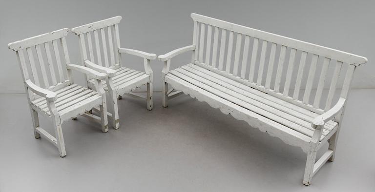 TRÄDGÅRDSGRUPP, 3 delar, 1900-talets första hälft.