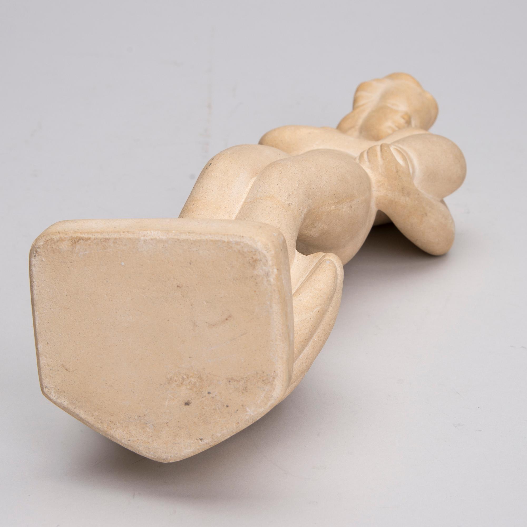 OVE RASMUSSEN, skulptur, sandsten, monogramsignerad OR.