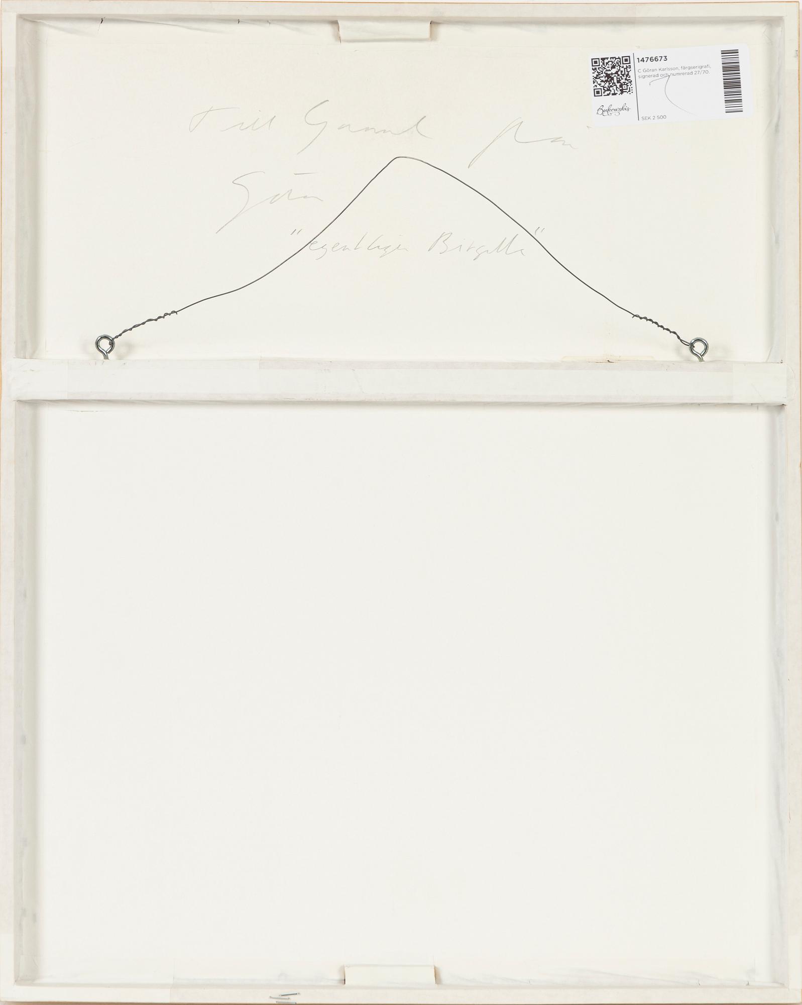 C Göran Karlsson, färgserigrafi, signerad 27/70.