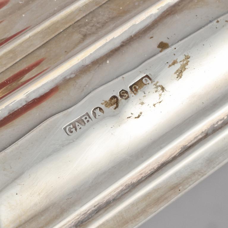 LJUSSTAKAR, ett par, silver, GAB, Stockholm, 1966.