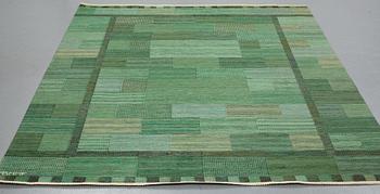 Marianne Richter, matta, "Fasad, grön II", rölakan, ca 240-241,5 x 187-189,5 cm, signerad AB MMF MR.