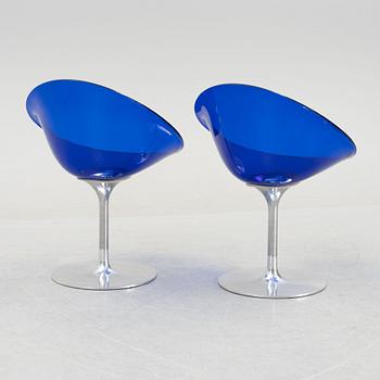 Philippe Starck, a pair of 'Eros' chairs from Kartell, Italy.