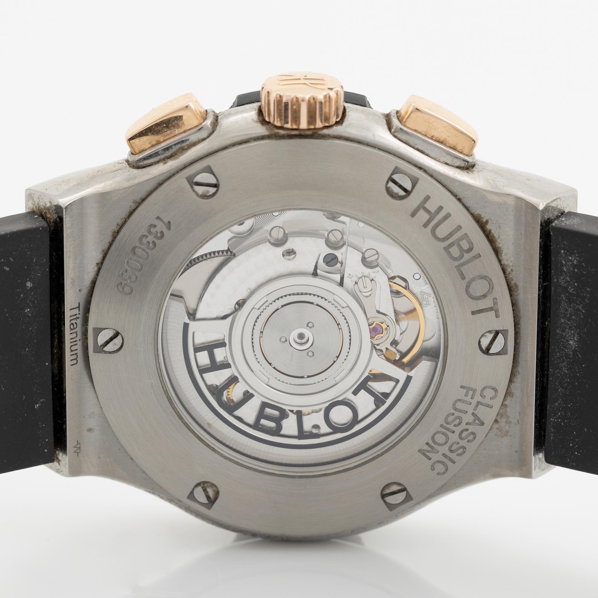 Hublot, Classic Fusion, chronograph, wristwatch, 42 mm.