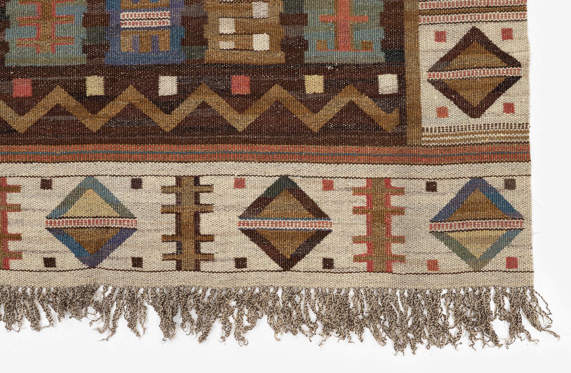 Märta Måås-Fjetterström, a 'Renaissance' drape, flat weave, c. 248 x 144 cm, signed MMF.