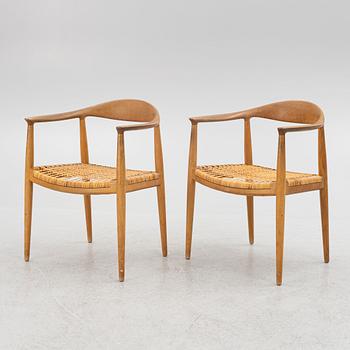 Hans J. Wegner, karmstolar, ett par, "The Chair"/"JH 501", Johannes Hansen, Danmark, 1950/60-tal.
