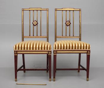 STOLAR, ett par, Jacob-stil, Ryssland 1800-talets slut.