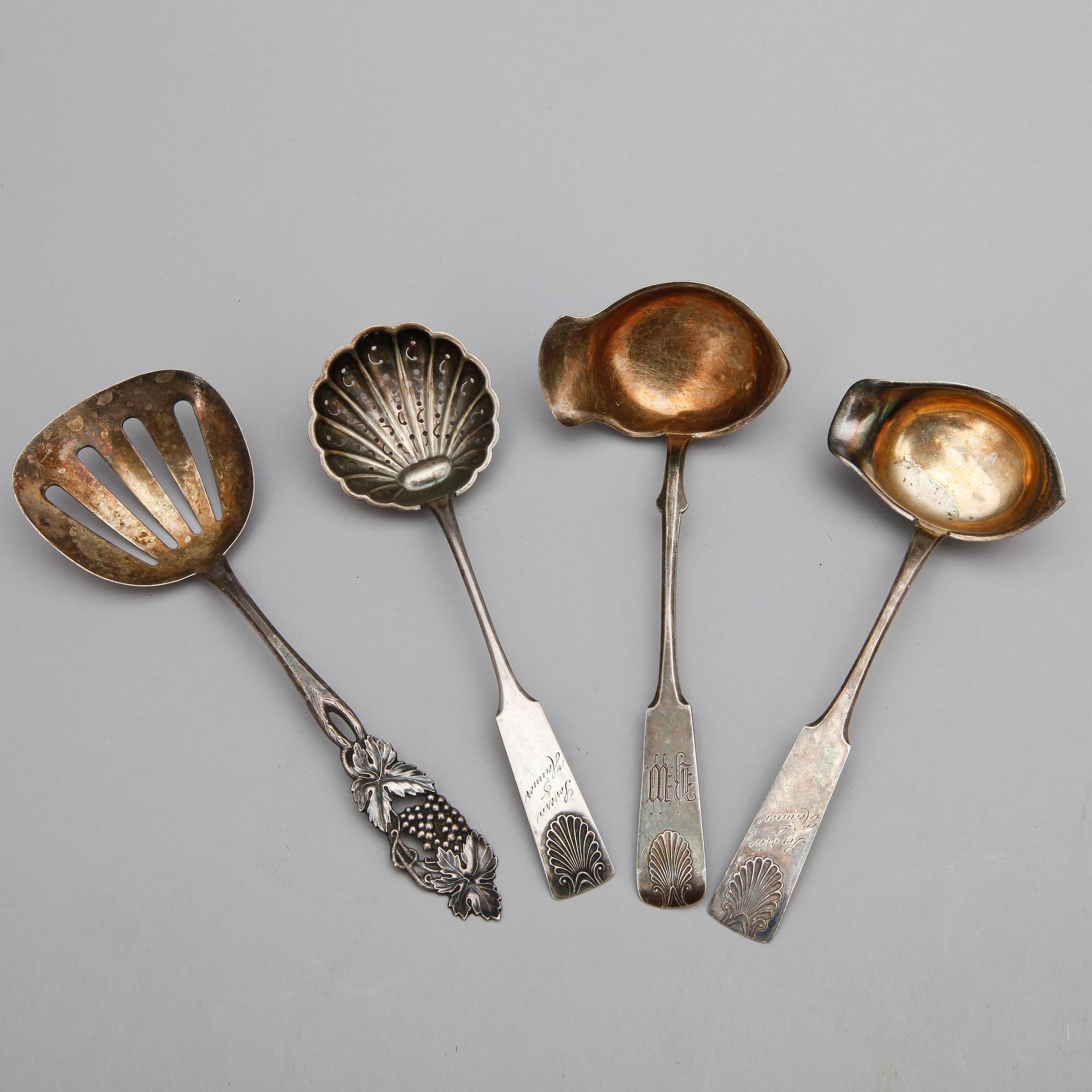 PARTI BESTICK, 33, silver, mestadels Finland. Total vikt ca 805 gram.