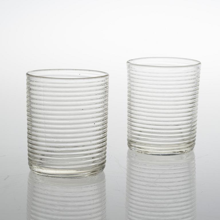 AINO AALTO, A PAIR OF DRINKING GLASSES, Karhula. In production 1935-1939.