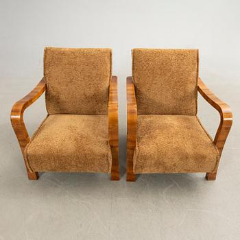 Armchairs, a pair, Art Deco, first half of the 20th century.
