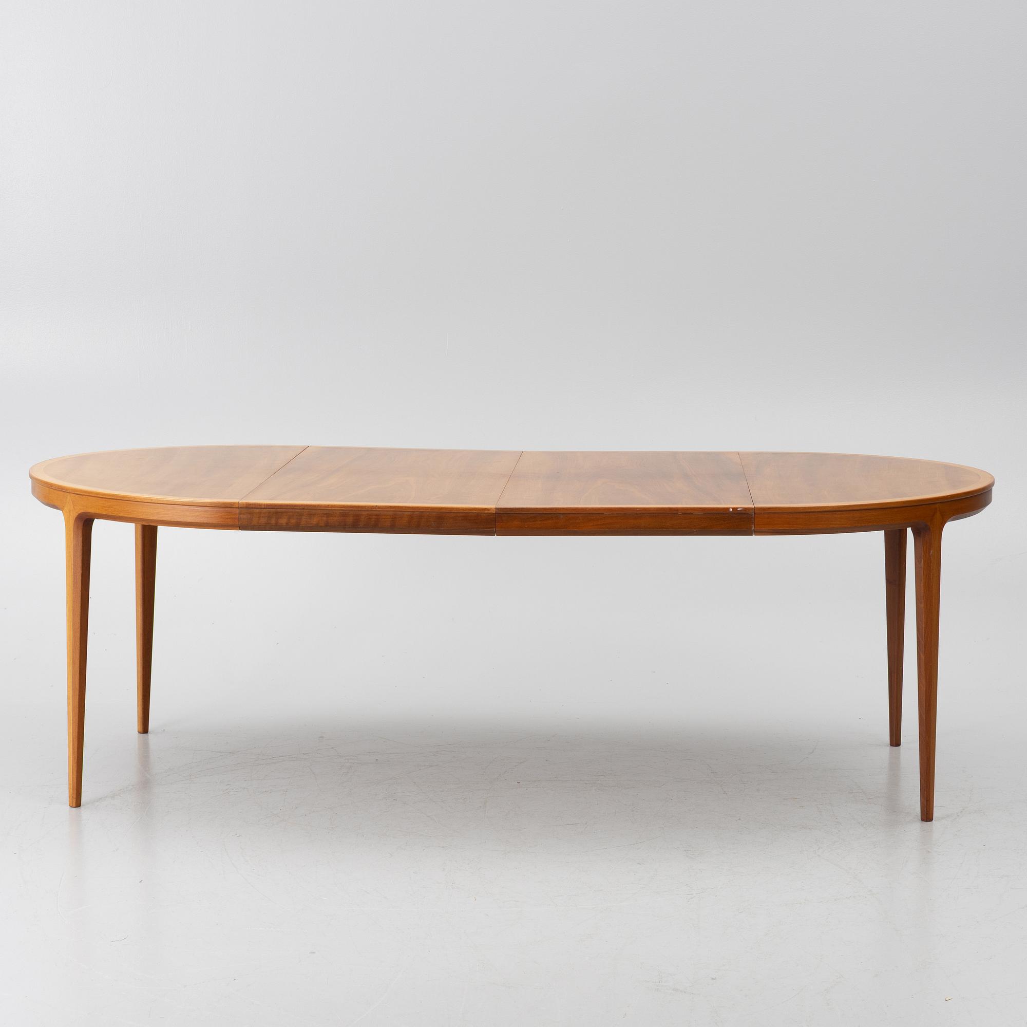 Bertil Fridhagen, A nine piece 'Diamant' dining set, Svenska Möbelfabrikerna Bodafors, 1960s.