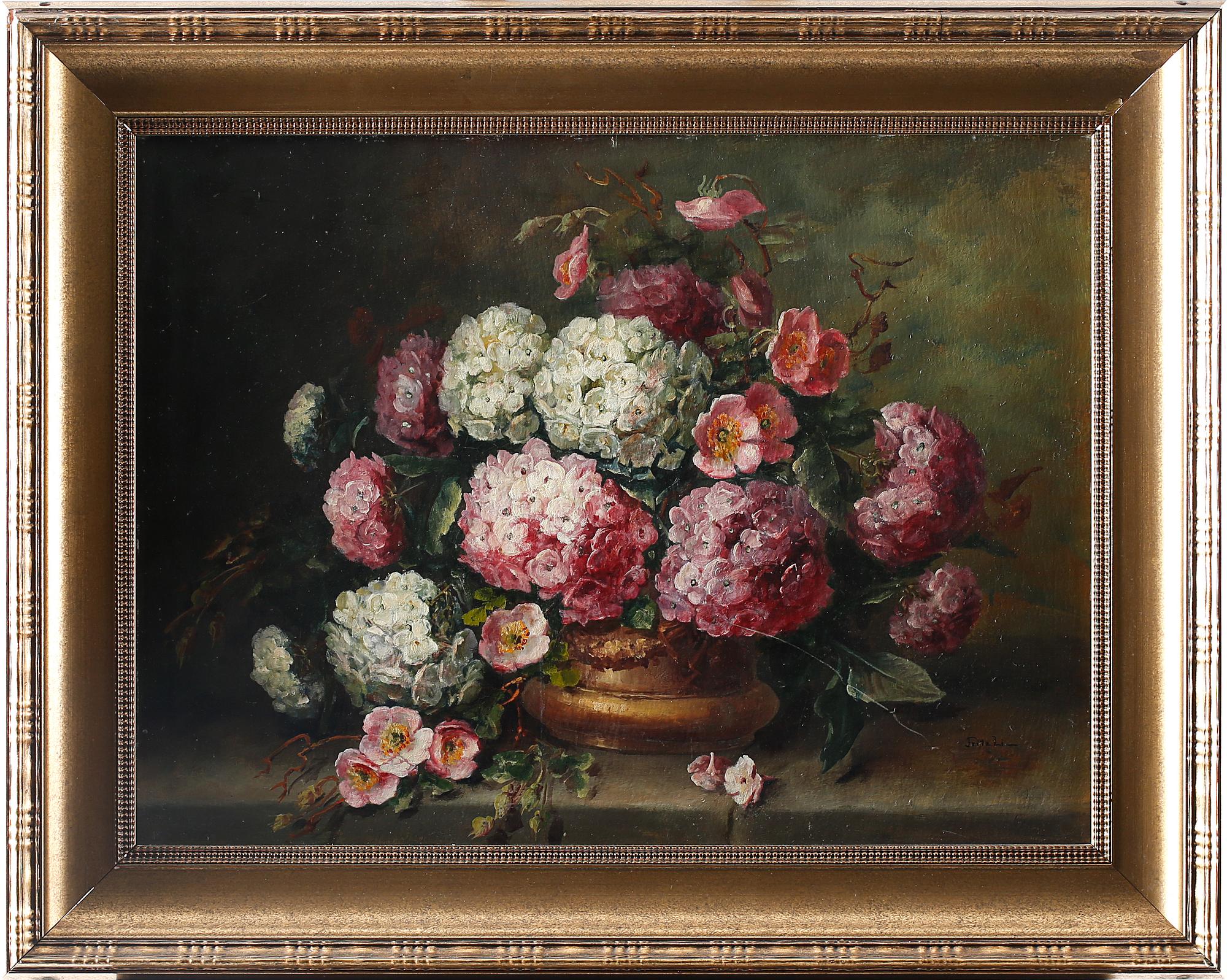 OKÄND KONSTNÄR, olja på pannå, signerad Franz Li?, 1900-talets första hälft.