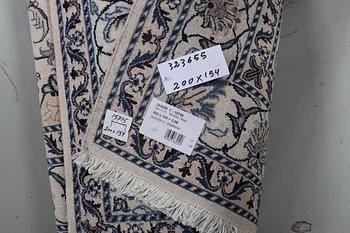 Rug, Nain, part silk, ca. 200 x 154 cm.
