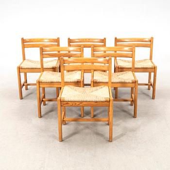 A set of six 'Asserbo' pine armchairs by Børge Mogensen for Karl Andersson & Sons.