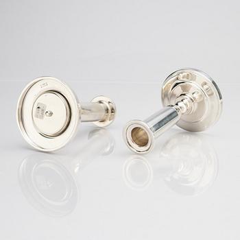 A pair of silver candlesticks, W.A. Bolin, Stockholm 1940.