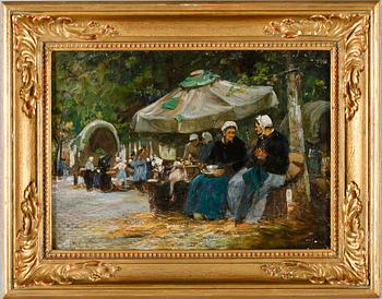 OKÄND KONSTNÄR, olja på duk, omkring år 1900.