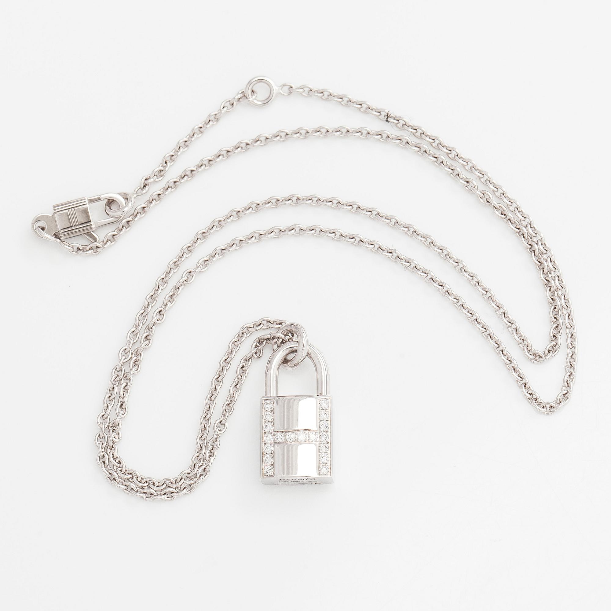 Hermès, halsband, "Kelly Cadenas", 18K vitguld och diamanter.