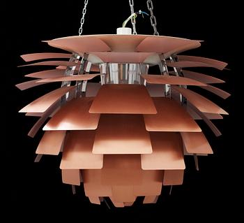 TAKLAMPA, "PH-Kotte", Poul Henningsen för Louis Poulsen. 1900-talets andra hälft. Diam 84, H 72.