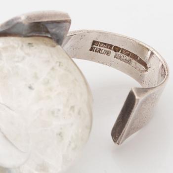 A Björn Weckström silver and acryl ring.