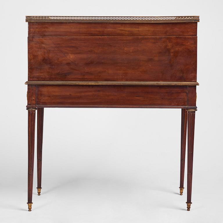 A Louis XVI gilt-bronze mounted mahogany cylinder desk by F. Schey, (master in Paris 1777).