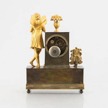 A mantle clock, presumably France, first half of the 19th century.