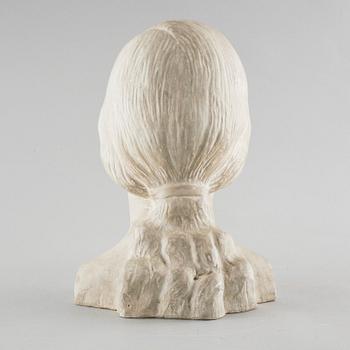 CARL ELDH, skulptur, patinerat gips, signerad.