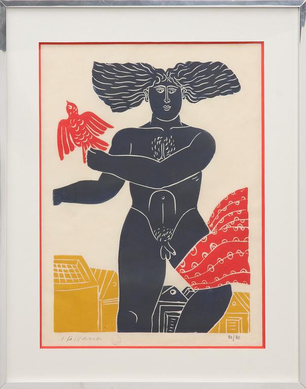 ALEXANDRE FASSIANOS, färglitografi, sign o numr 80/80.