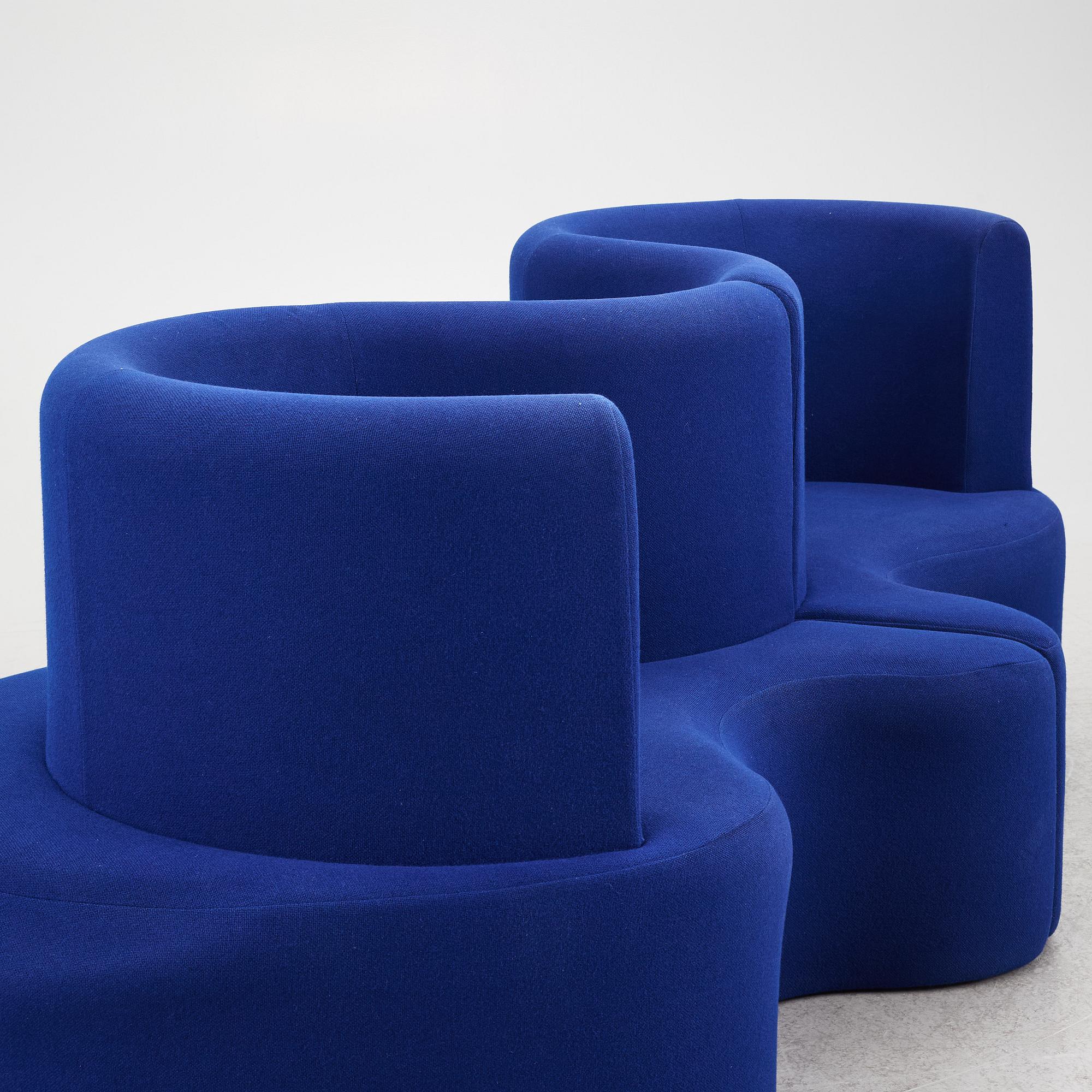 Verner Panton, a "Cloverleaf" sofa, Verpan, Denmark.
