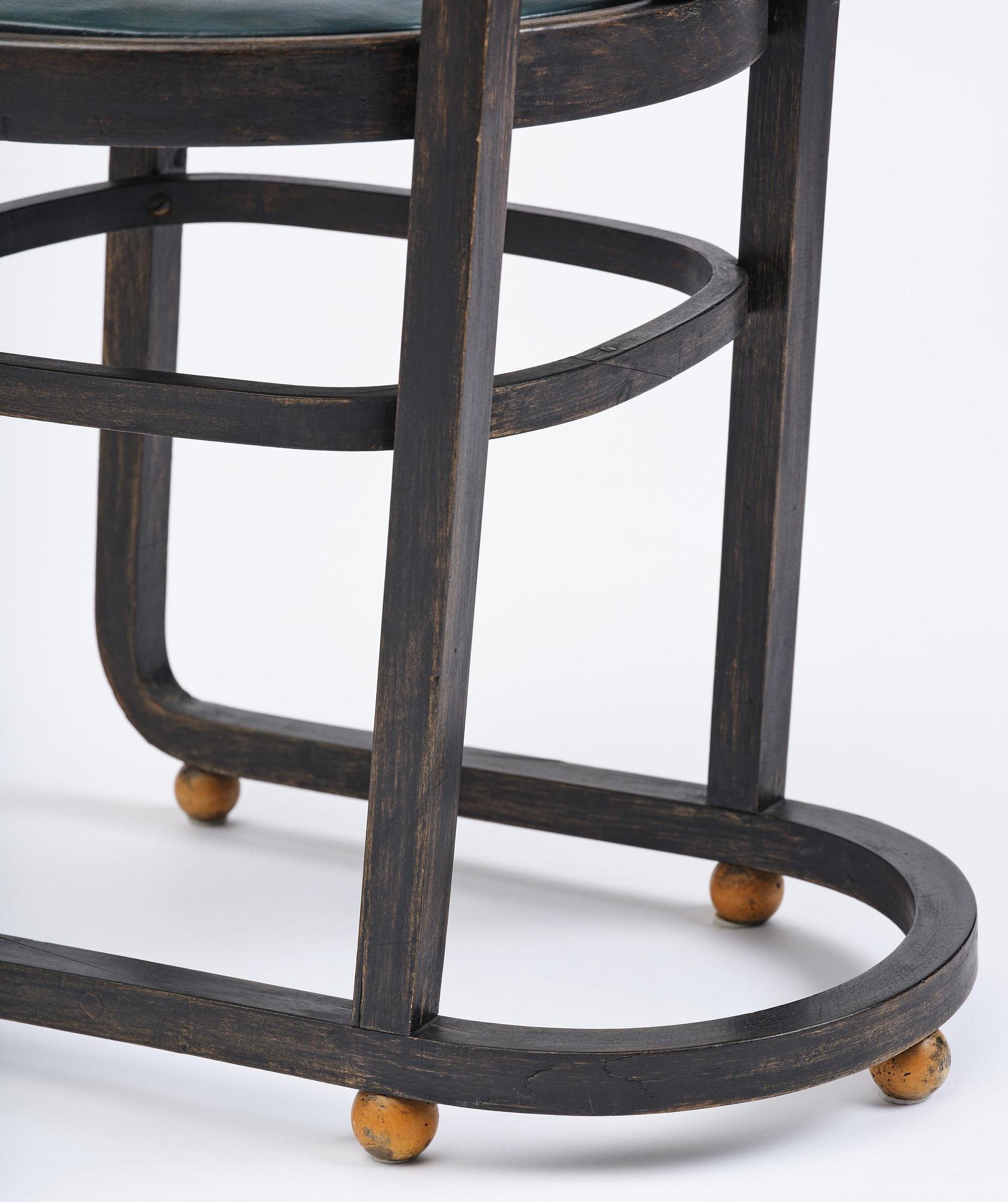 Carl Bergsten, stol, Gemla Leksaksfabrik, Diö, för Konst- och industriutställningen, Norrköping, 1906.