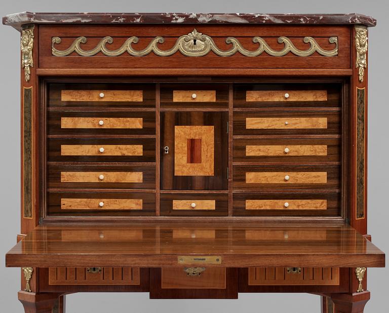 SEKRETÄR, gustaviansk stil, omkring 1900-talets mitt.