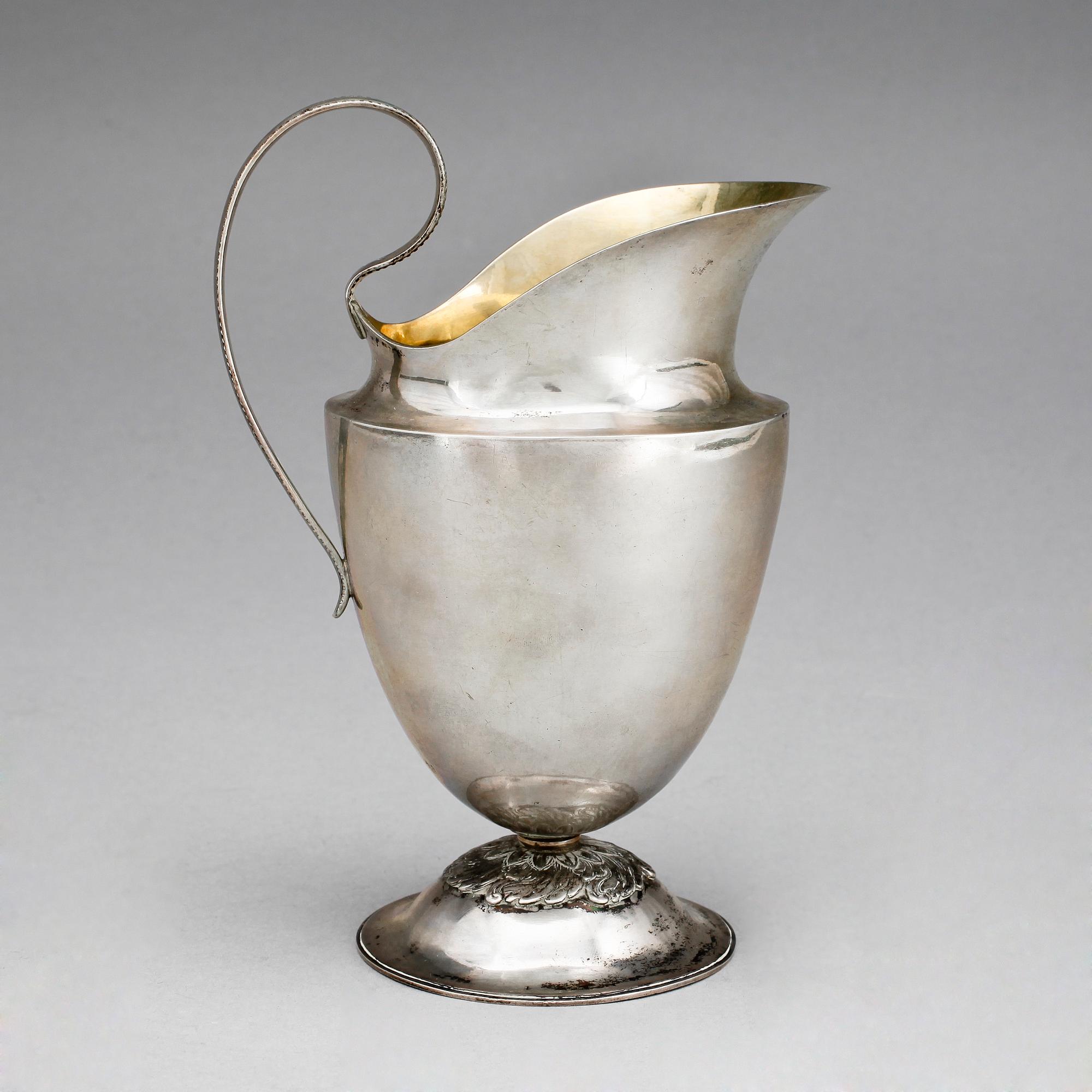 GRÄDDKANNA, silver, Stockholm, 1813. Vikt 217g.