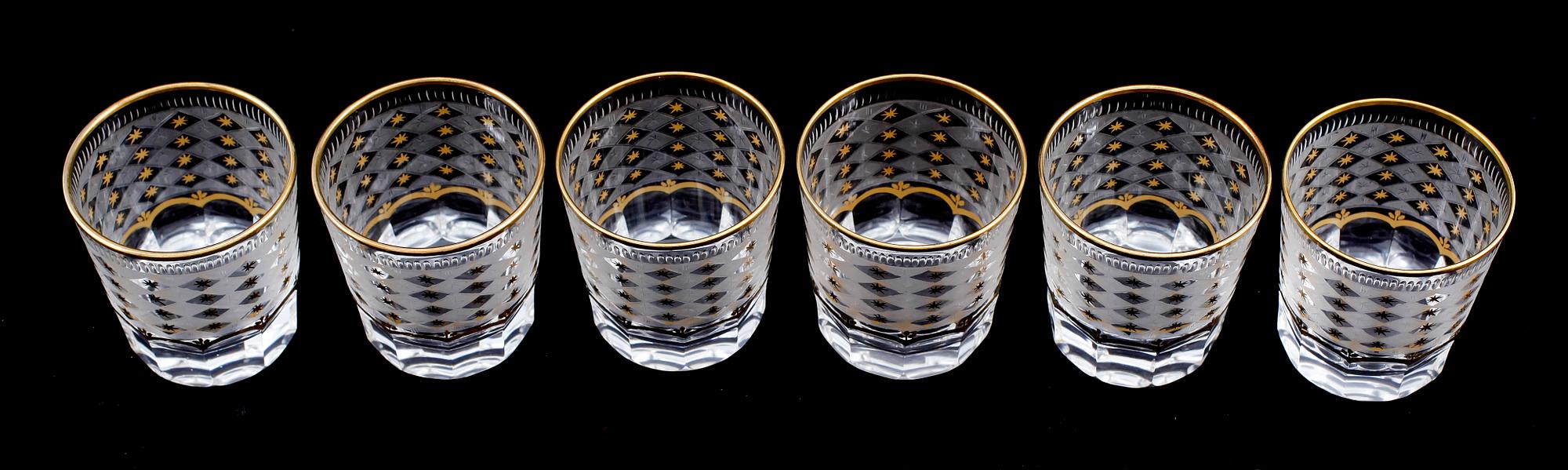 WHISKYGLAS, 6 st, "Odelberg", Kosta.