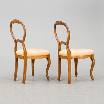 A set of six late 19th century chairs.