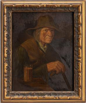 Unknown artist, first half of the 19th century, Man with glass.