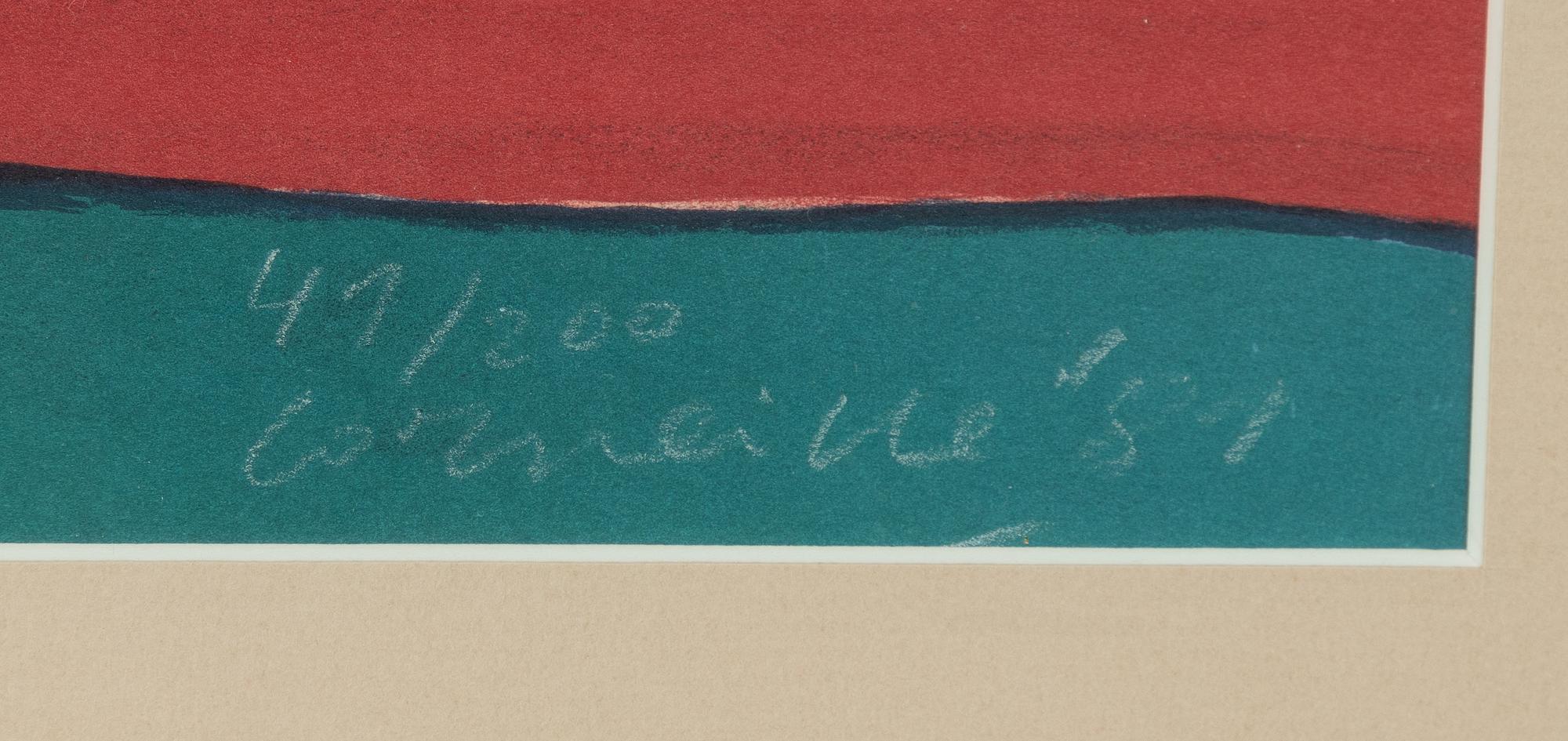 Beverloo Corneille, "Reclining Red Nude with Bird".