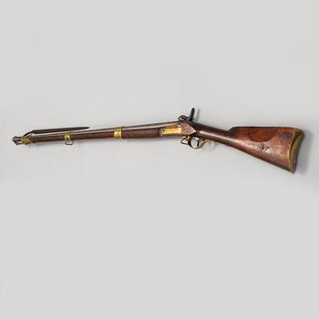 A Swedish percussion gun 1815-49 pattern.