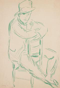 817. Isaac Grünewald, Man seated.