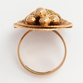 Elis Kauppi, ring, 14K guld. Kupittaan Kulta, Åbo 1973.