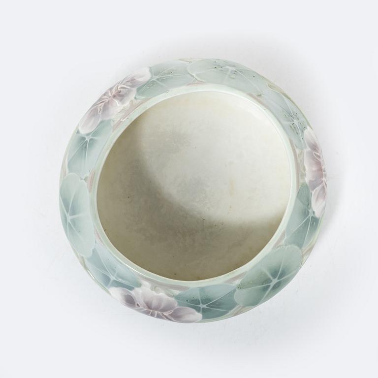 Hilma Persson-Hjelm, "Jössehärad", a porcelain figurine and an Art Nouveau bowl, Rörstrand, early 20th century.