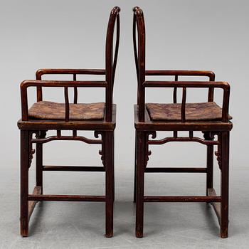 KARMSTOLAR, ett par, Sen Qingdynastin.