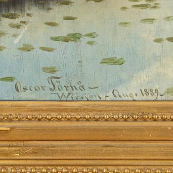 Oscar Törnå, Skymning över Visjön, Östergötland.