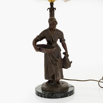 Bordslampa, Centraleuropa, sekelskiftet 1800/1900.