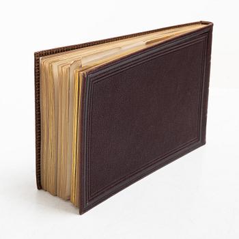 Album with among other things 16 pieces of watercolours and drawings by Swedish artists.