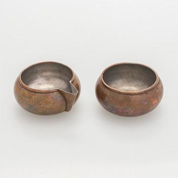 Maija Heikinheimo, sockerskål och gräddsnäcka, tillverkare Valaistustyö för Artek 1900-talets mitt.